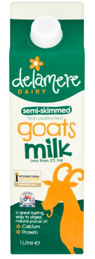 Semi-skimmed goats milk