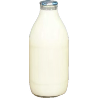 Cotteswold Dairy organic skimmed milk in glass bottle