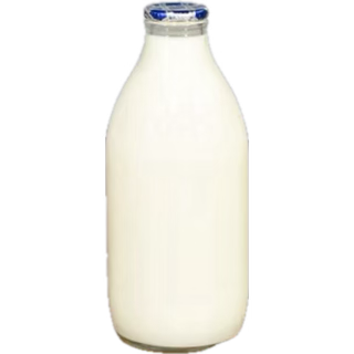 Cotteswold Dairy skimmed milk in glass bottle
